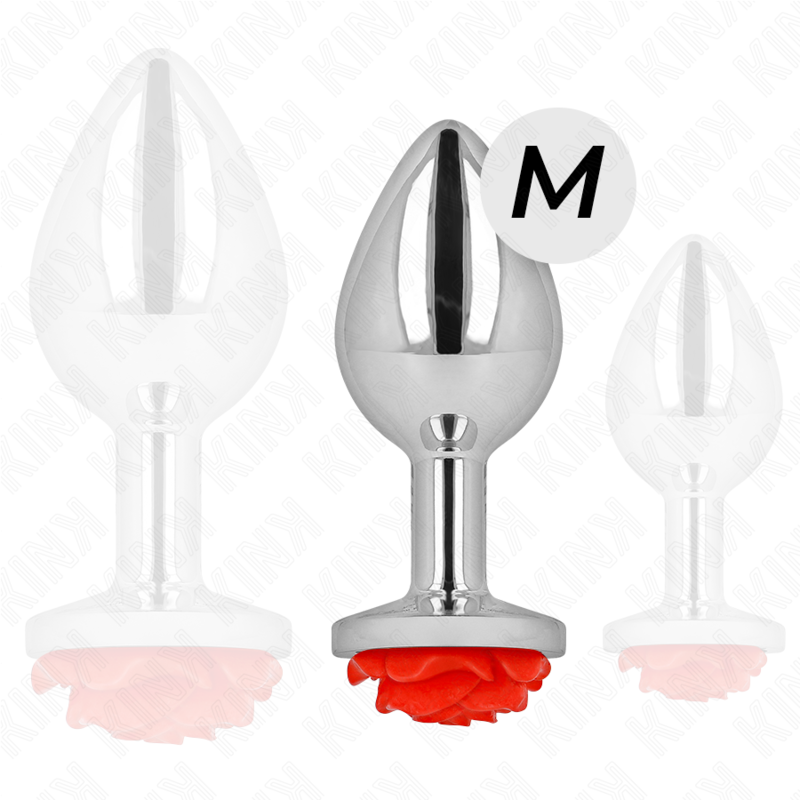 Red rose anal plug size m