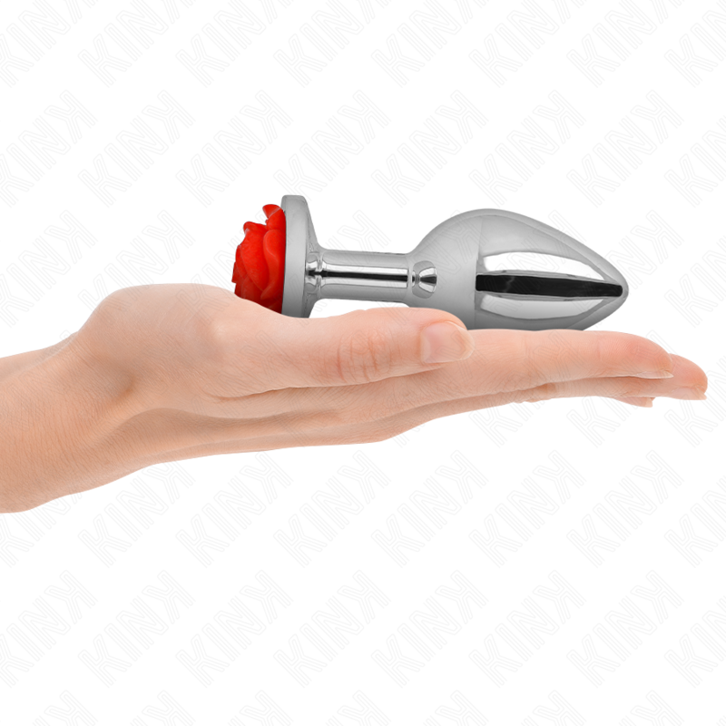 Red rose anal plug size L