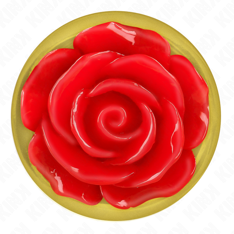 Plug anal or rose rouge taille m