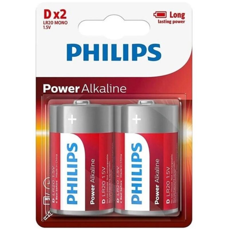 Pile alcaline power d lr20 blister*2