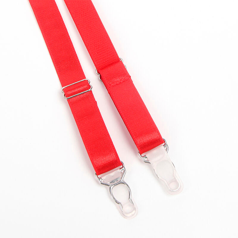 955267 ensemble soutien-gorge bondage rouge avec jarretelle l/xl