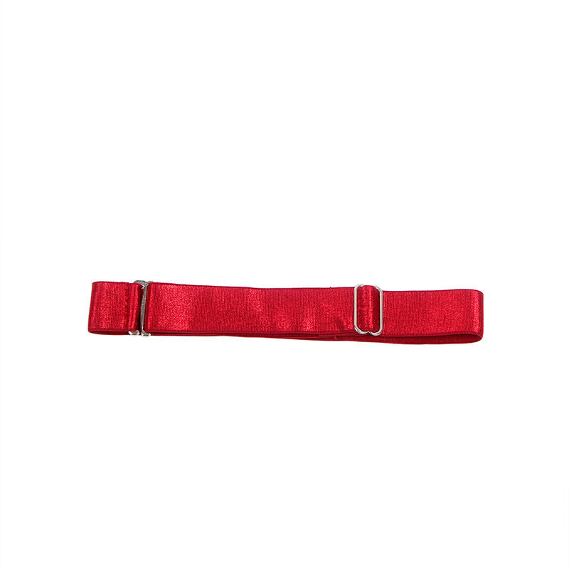 955397 robe à bretelles en cuir bordeaux s/m