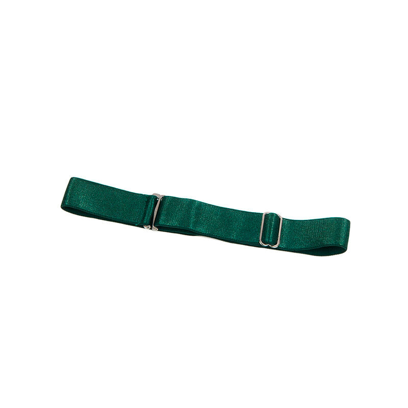 955434 green leather strap dress s/m