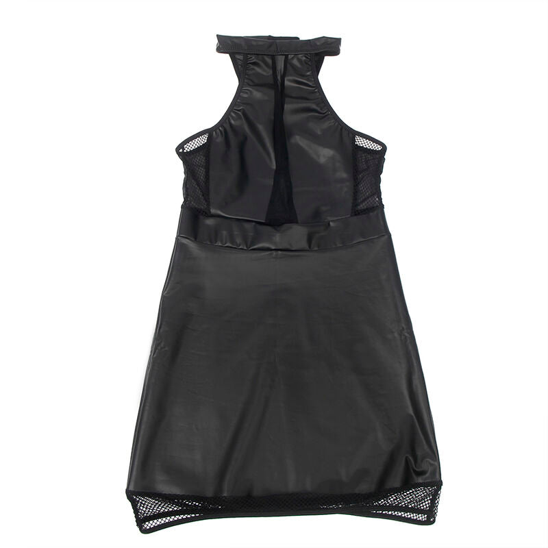 955472 black sheer backless dress s/m