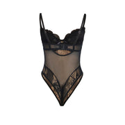 955625 lace bodysuit with bottom closure black l/xl