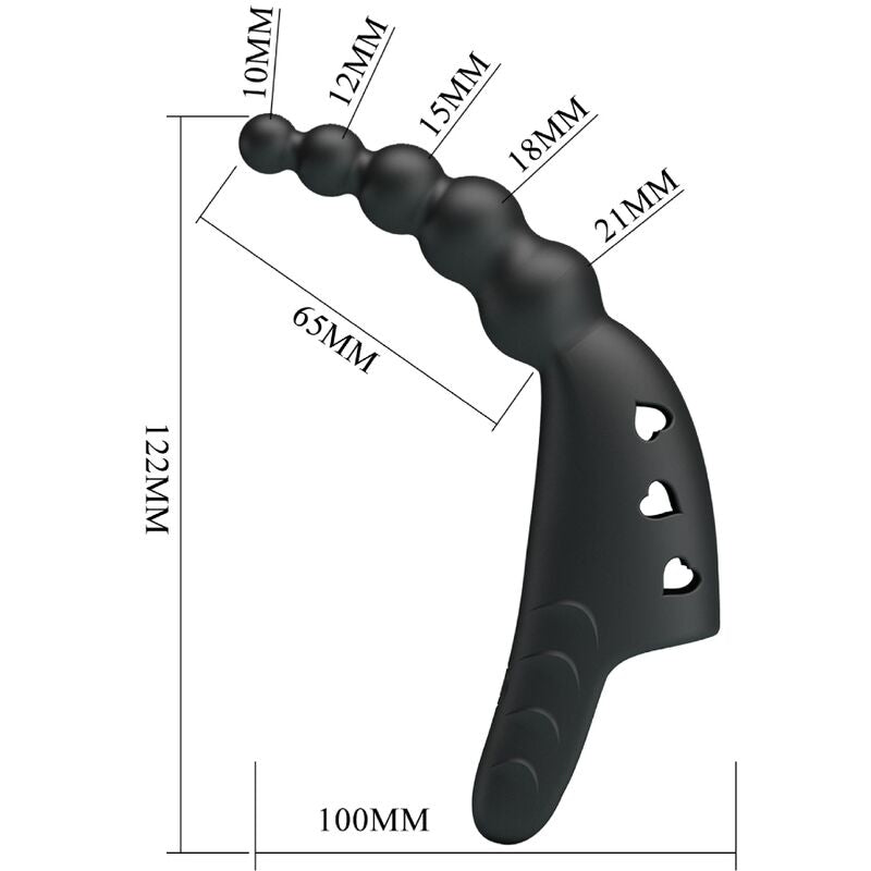 Jordin finger vibrator 10 vibrations black