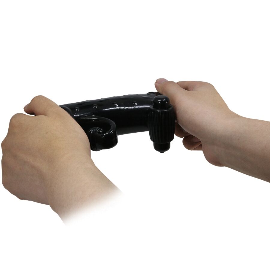 Black vibrating penis sleeve