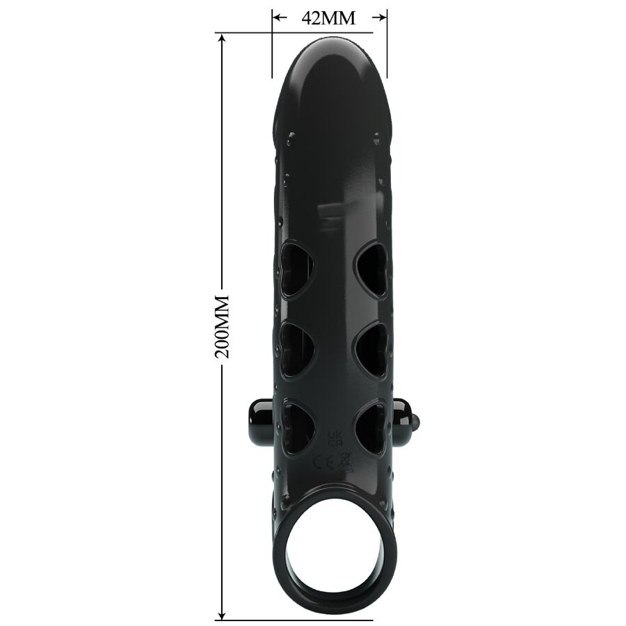 Black vibrating penis sleeve