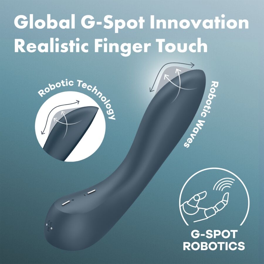 Vibrator program 12 vibrations g-spot wave 4 dark gray