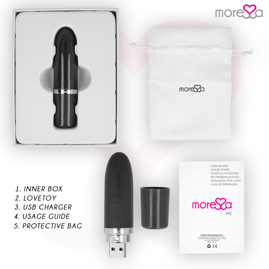 Ivy black travel vibrator stimulator