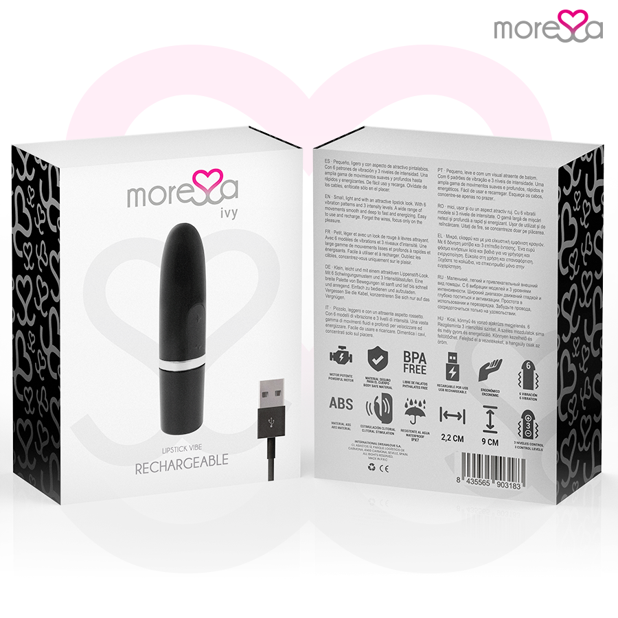 Ivy black travel vibrator stimulator