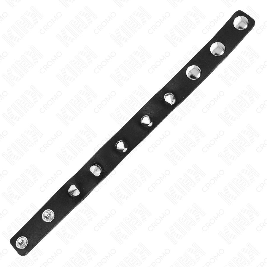 Leather penis ring with spikes 21.5 x 1.6 cm