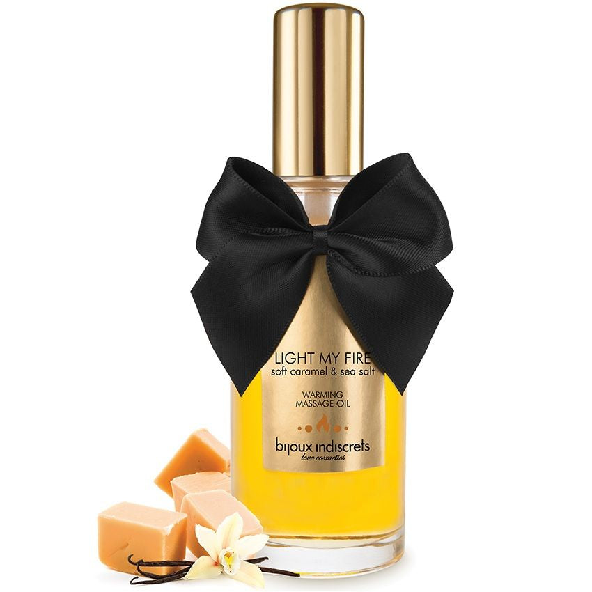 Huile de massage effet chaleur arôme caramel