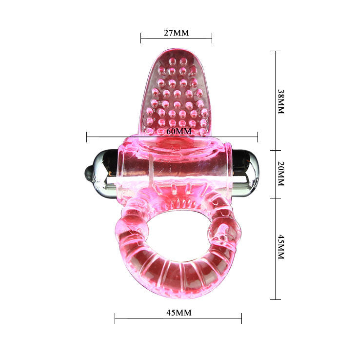 Sweet Abs Pink Vibrating Penis Ring 10 Rhythms
