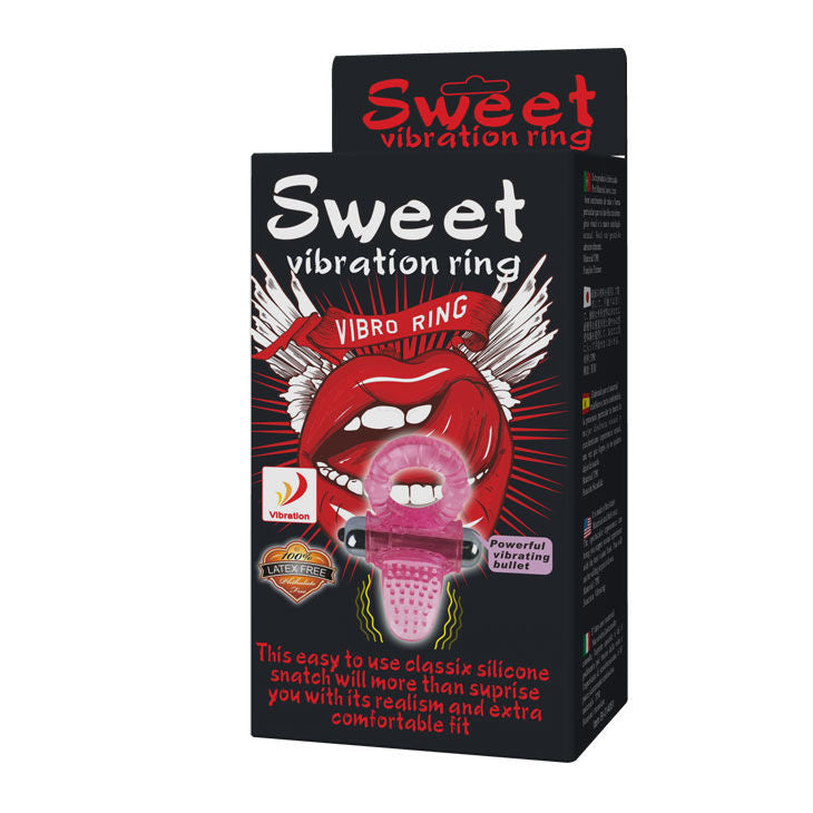 Sweet Abs Pink Vibrating Penis Ring 10 Rhythms