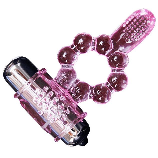 10 Rhythm Silicone Tongue Ring with Pink Vibration