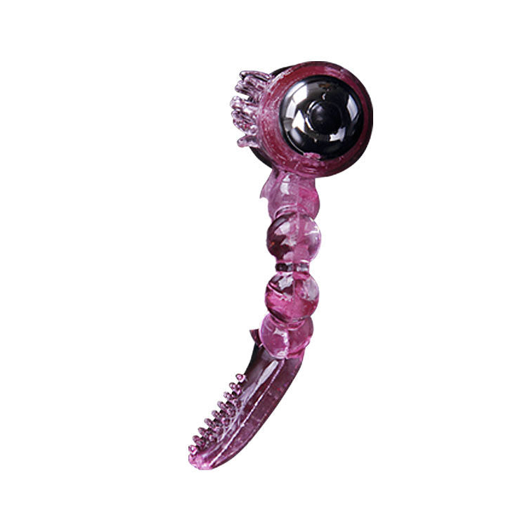 10 Rhythm Silicone Tongue Ring with Pink Vibration