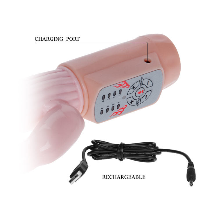 Fire bunny rotator with fire system