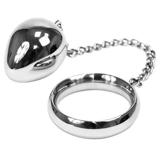 50mm penis ring + chain with metal ball