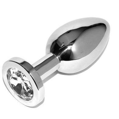 Plug anal diamant transparent petit 5,71cm