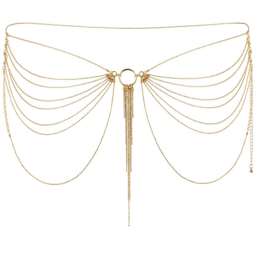 Magnificent metal chain jewel for golden waist
