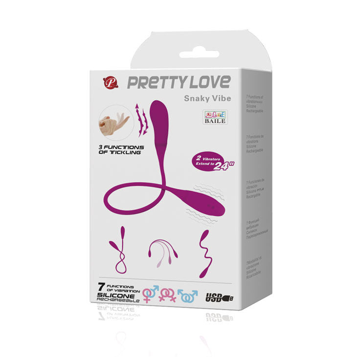 Smart vibrator snaky vibe 7 v + 3 tickles 