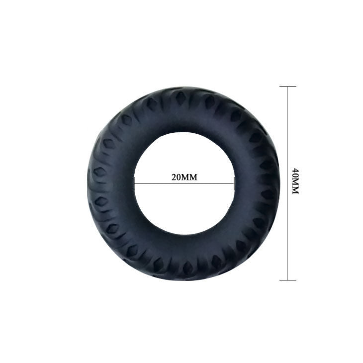 Cockring titan black green 2 cm