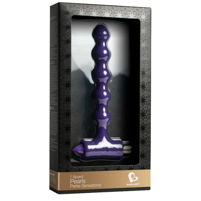 Anal plug with vibration and pearls riverles petite sensations
