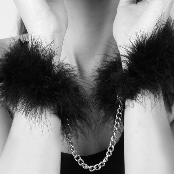 Za za zu feather handcuffs
