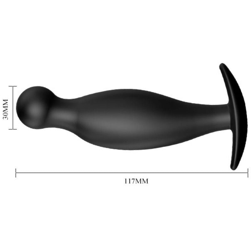 Silicone anal plug e 11.7 cm black