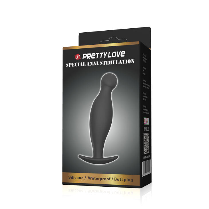 Silicone anal plug e 11.7 cm black
