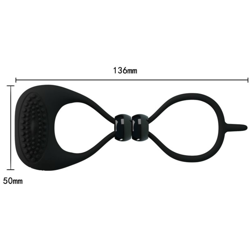 Double ring for penis and testicles