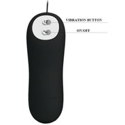 Anchor-shaped silicone anal plug with 12 vibration modes, black