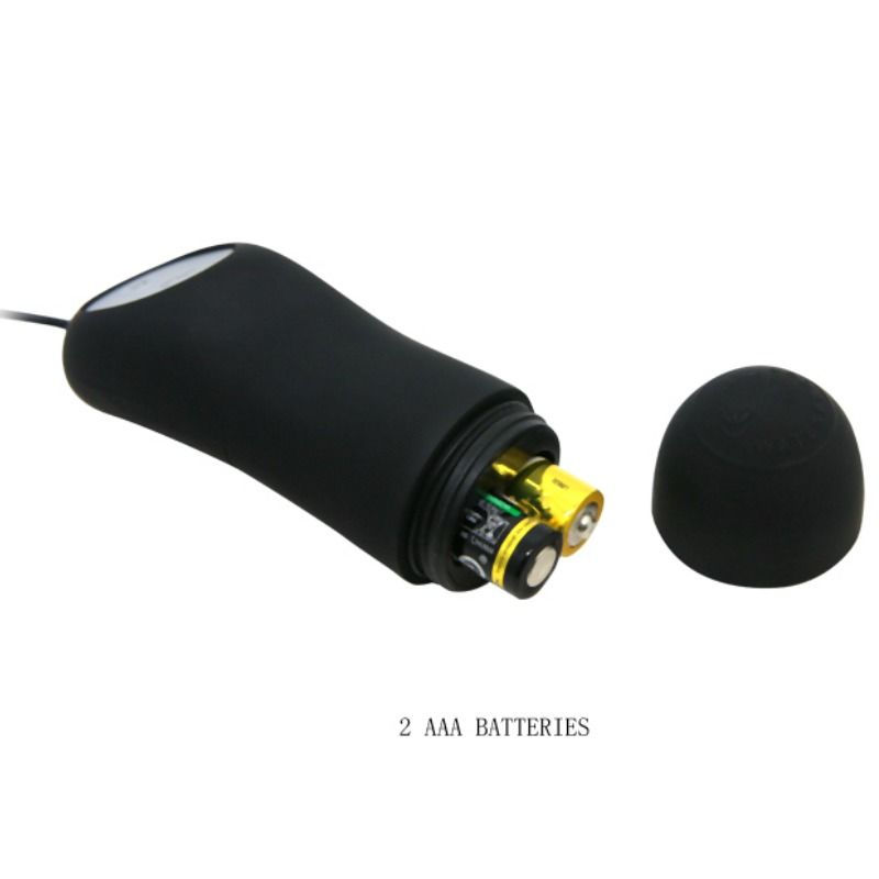 Silicone anal plug 12 vibration modes black