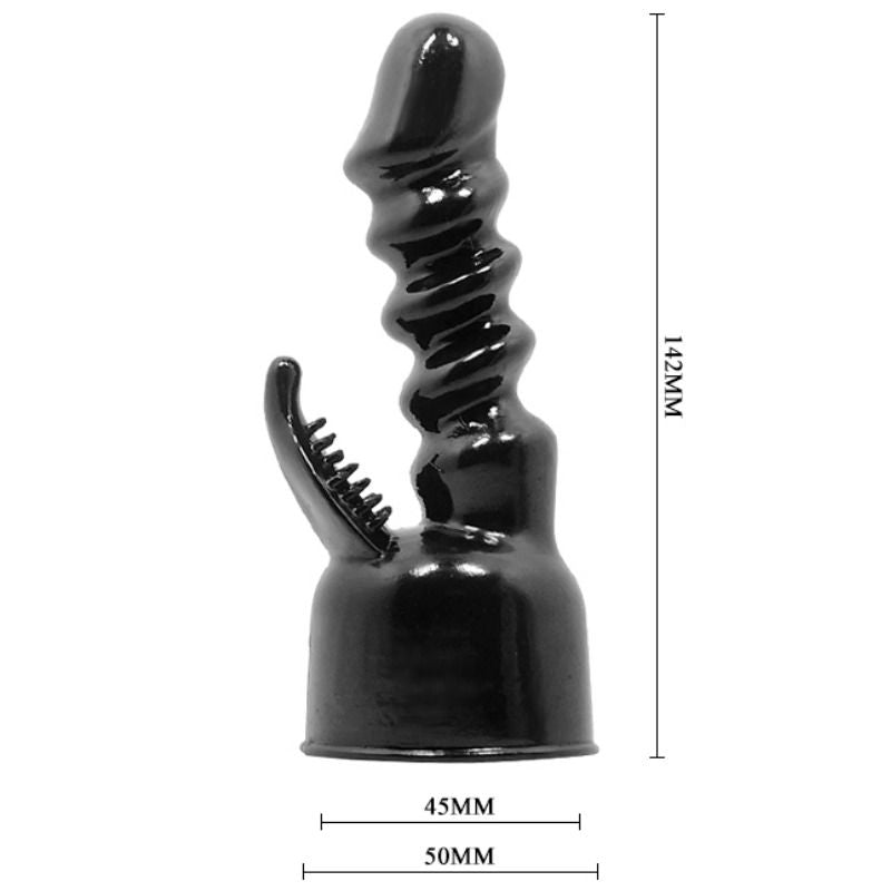 Interchangeable power head for internal and clitoral stimulation