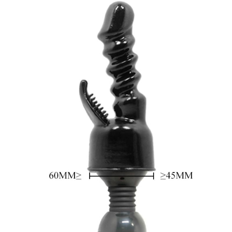 Interchangeable power head for internal and clitoral stimulation