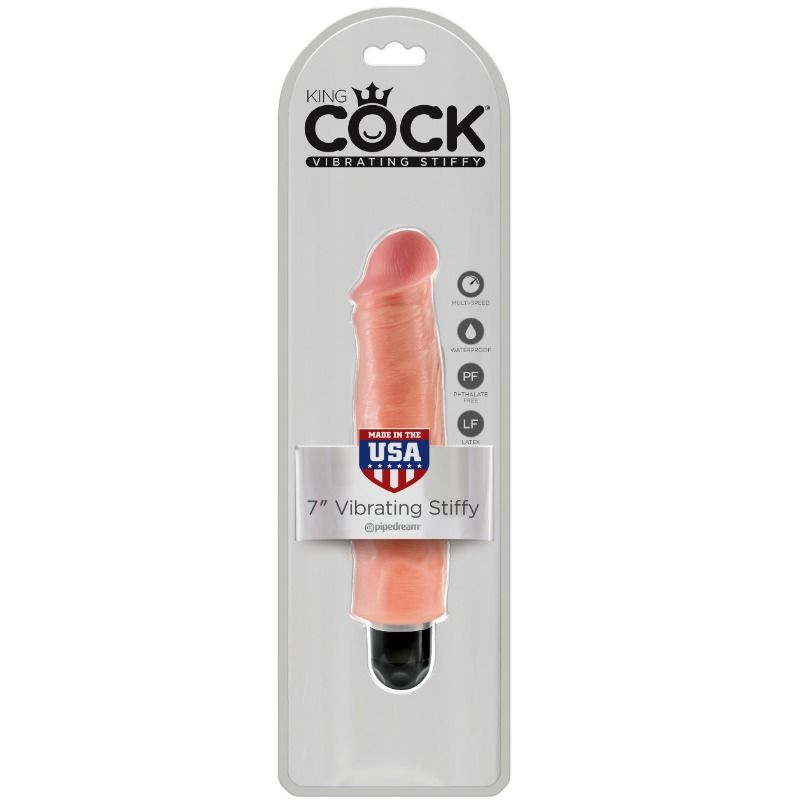 Realistic 17.8 cm natural rigid vibrator