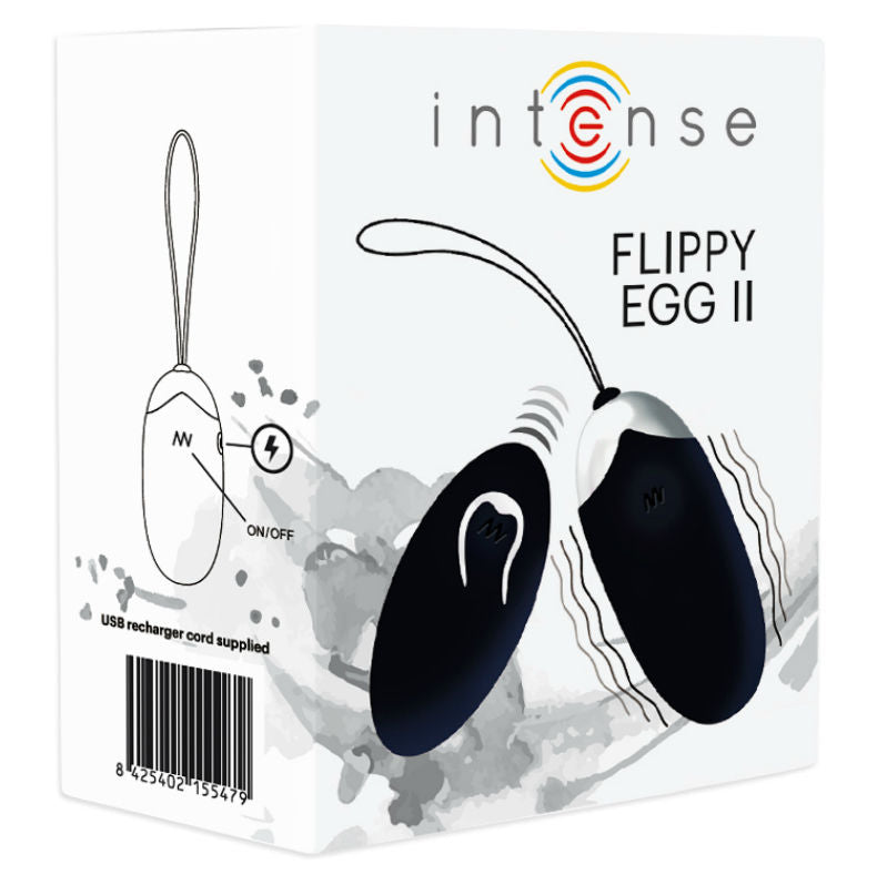 Flippy II Vibrating Egg with Remote Control Black