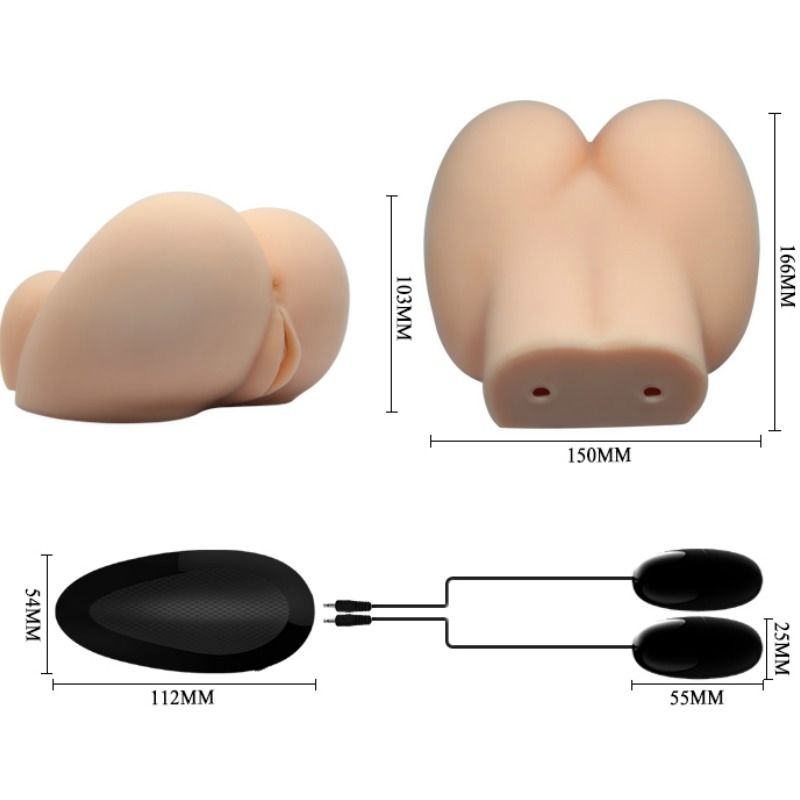 Realistic Vagina and Anus with Vibration Position 6