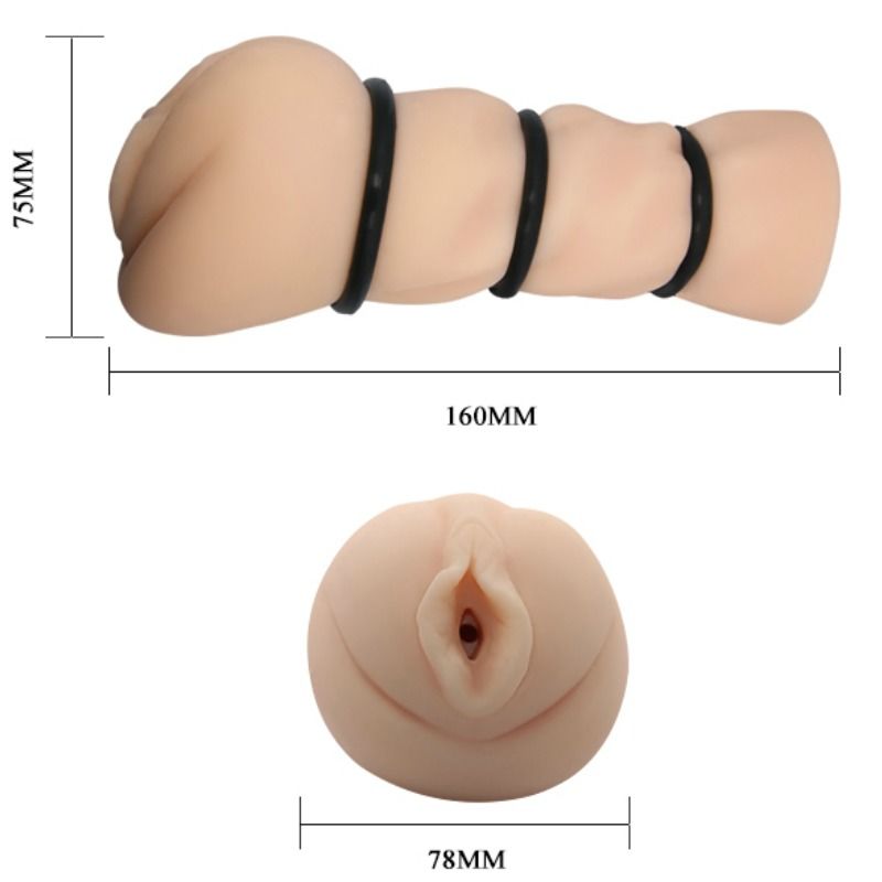 Vagina masturbator with rings