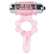 10 Rhythm Silicone Tongue Ring with Pink Vibration