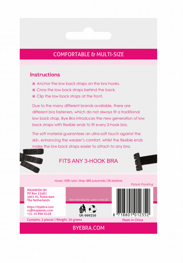Black &amp; White Open Back Bra Adapter