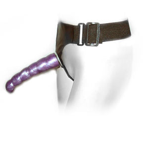 Lilac gpoint anal and vaginal harness for women 17 cm