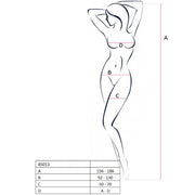 Woman bs013 white bodystocking one size