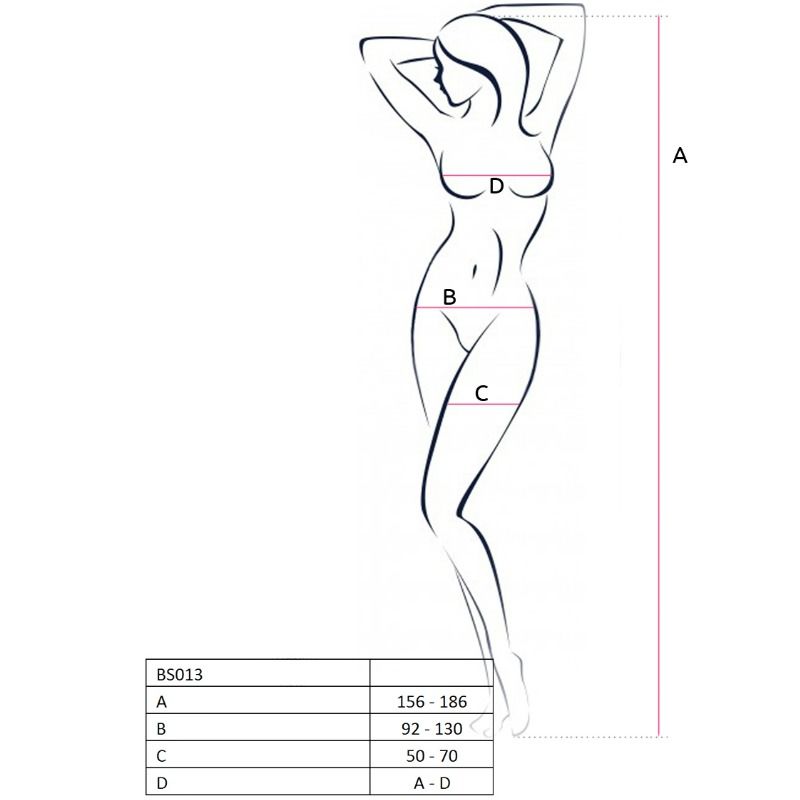 Woman bs013 white bodystocking one size