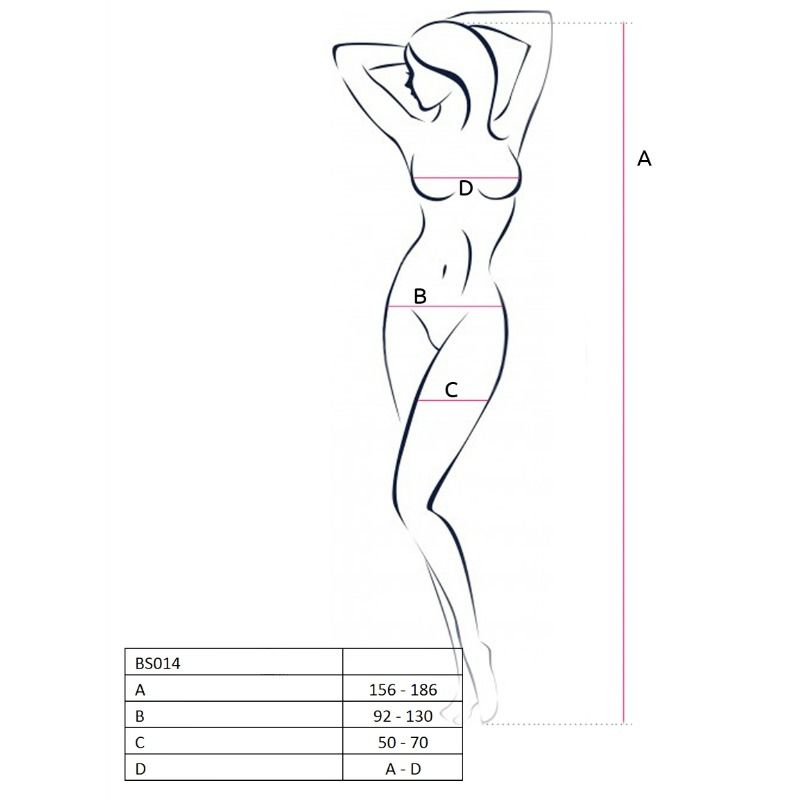 Woman bs014 red bodystocking one size