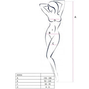 Woman bs016 white bodystocking one size