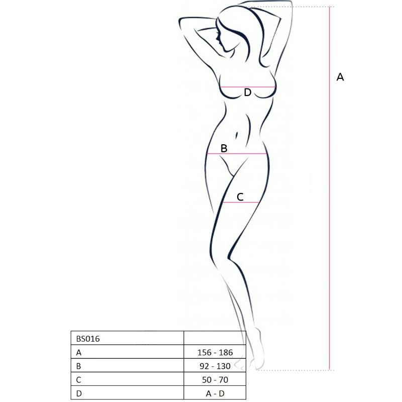 Woman bs016 red bodystocking one size