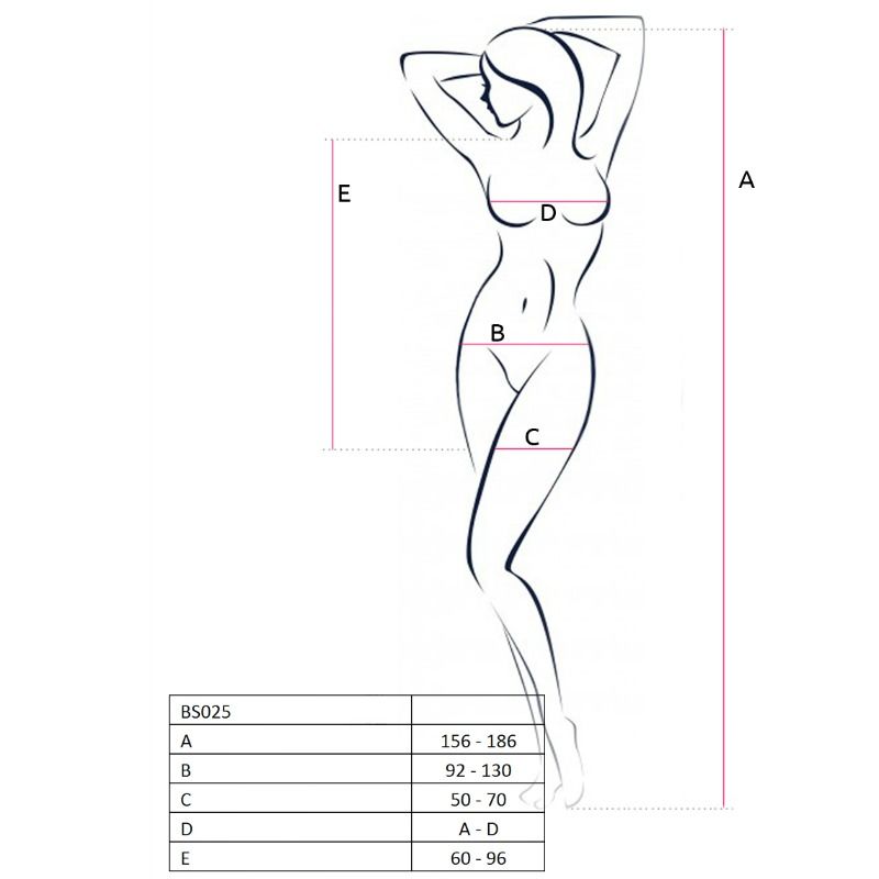 Women's BS025 Black Bodystocking Dress Style One Size