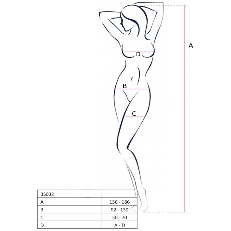 Woman bs032 red bodystocking one size